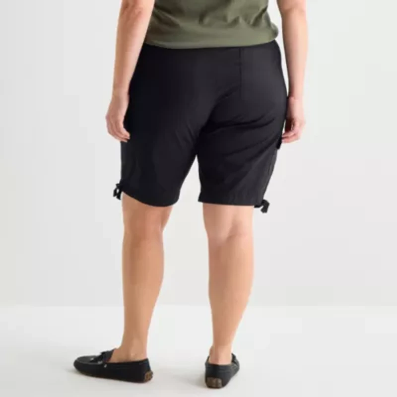 St. John's Bay Womens 11 1/2" Plus Cargo Bermuda Short
