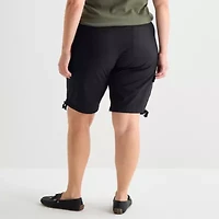 St. John's Bay Womens 11 1/2" Plus Cargo Bermuda Short