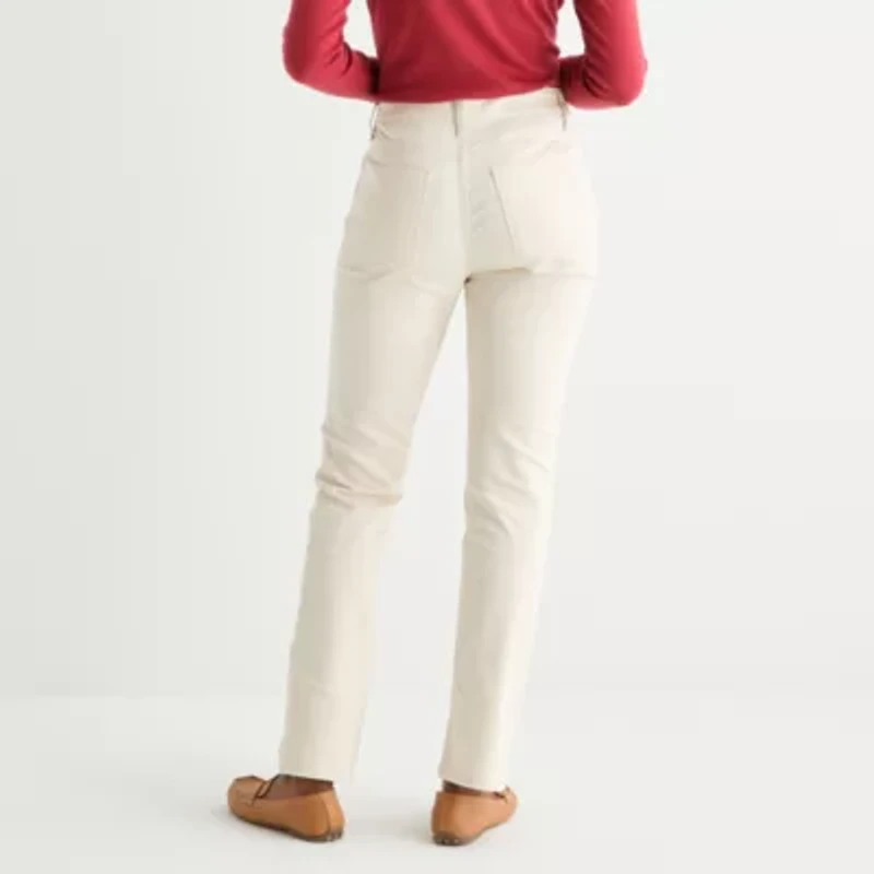 St. John's Bay Womens Mid Rise Straight Leg Jean