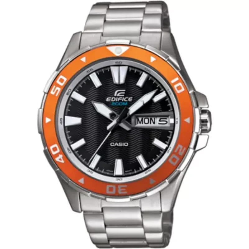 Casio® Edifice Mens Marine Black & Orange Watch EFM100D-1A4V