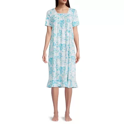 Adonna Womens Square Neck Short Sleeve Nightgown