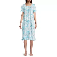 Adonna Womens Square Neck Short Sleeve Nightgown