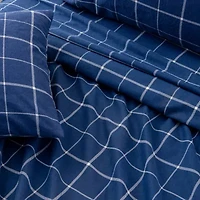 Linery Turkish Cotton Print Flannel Wrinkle Resistant Sheet Set