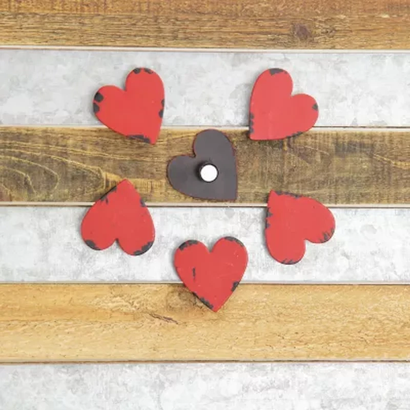 Cheungs Wooden Usa Flag With Galvanized Stripes And Magnetic Accents Metal Wall Art