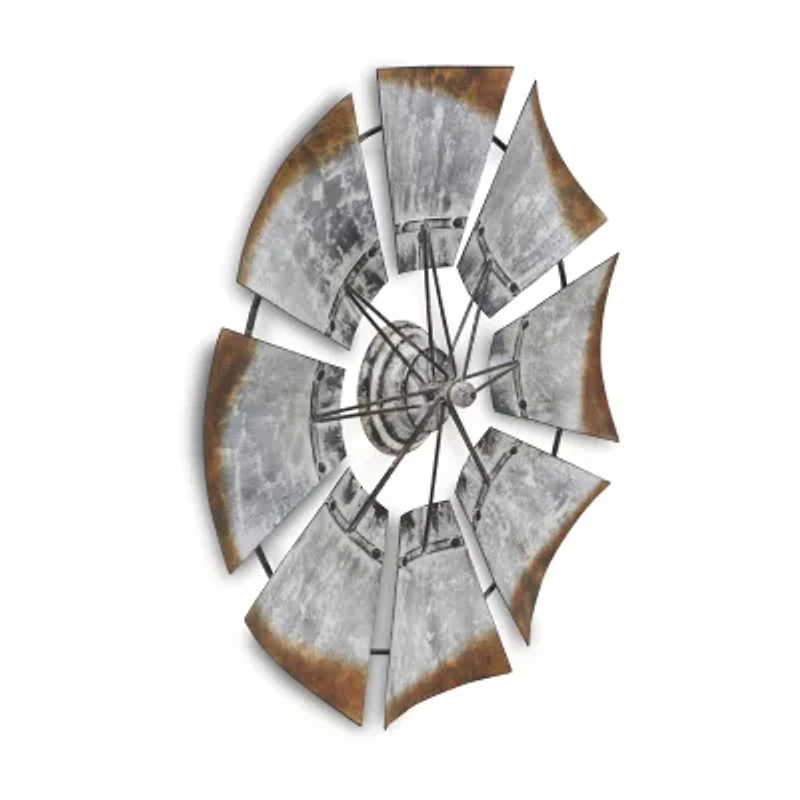 An All Windmill Décor Piece Metal Wall Art