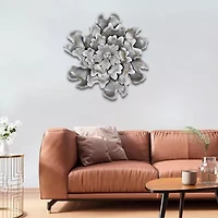 Cheungs Galvanized Flower Metal Wall Art