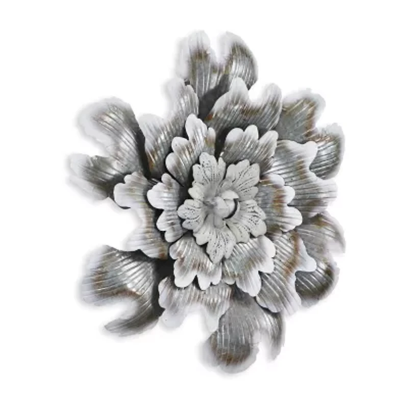 Cheungs Galvanized Flower Metal Wall Art