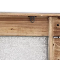 Wood Plank With Epoxy Printed Map Wall Art