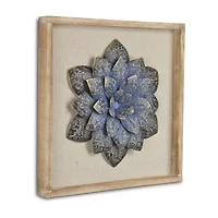 Vita Framed Elegant Flower Metal Wall Art