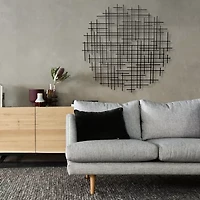 Iquara Large Round Metal Wall Art