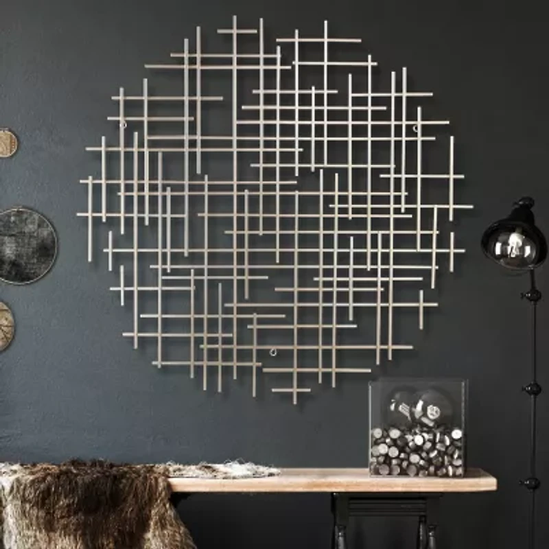 Iquara Large Round Metal Wall Art