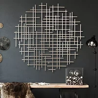 Iquara Large Round Metal Wall Art