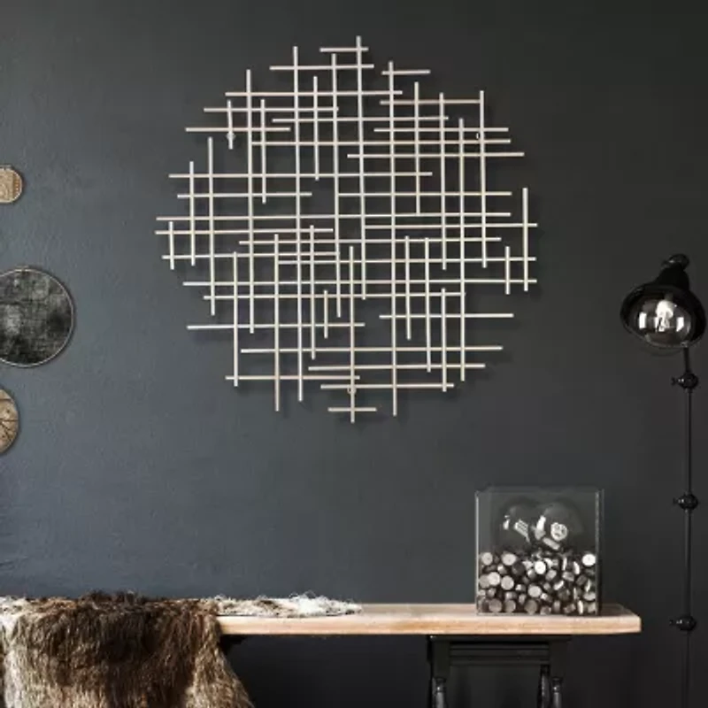 Iquara Small Round Metal Wall Art