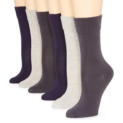 Mixit Womens 6 Pair Crew Socks