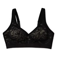 Ambrielle Cotton Unlined Wirefree Lace Bra