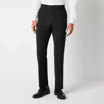 Collection By Michael Strahan Mens Windowpane Modern Fit Flat Front Suit Pant