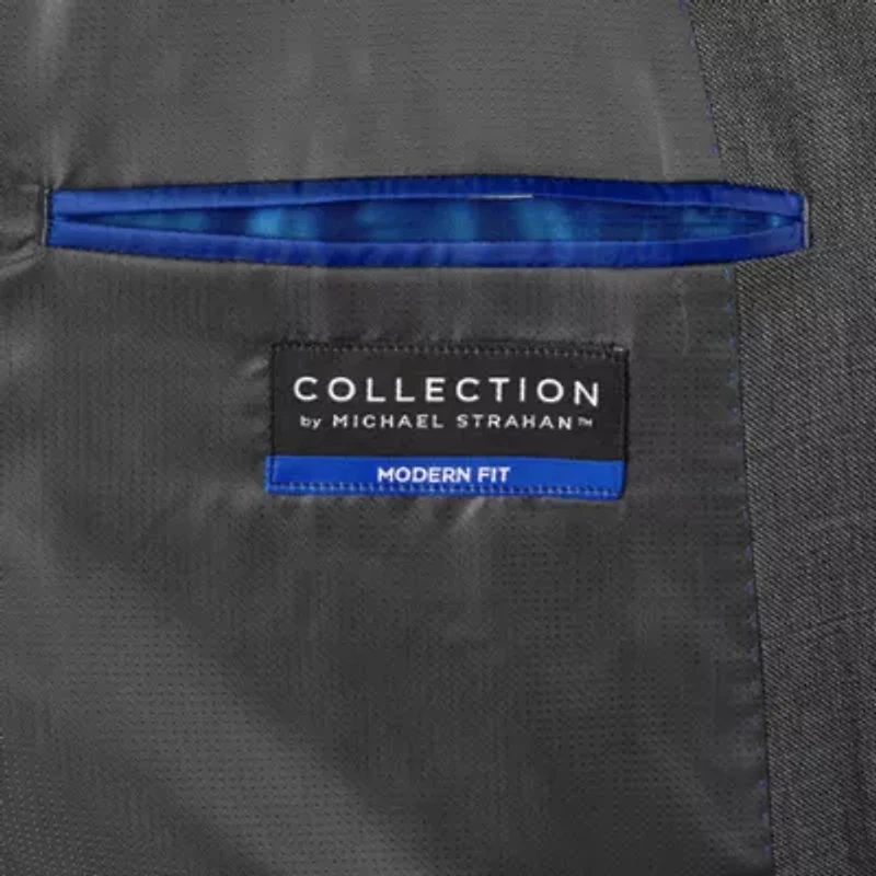 Collection By Michael Strahan Sharkskin Mens Modern Fit Suit Jacket