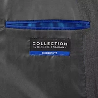 Collection By Michael Strahan Sharkskin Mens Modern Fit Suit Jacket
