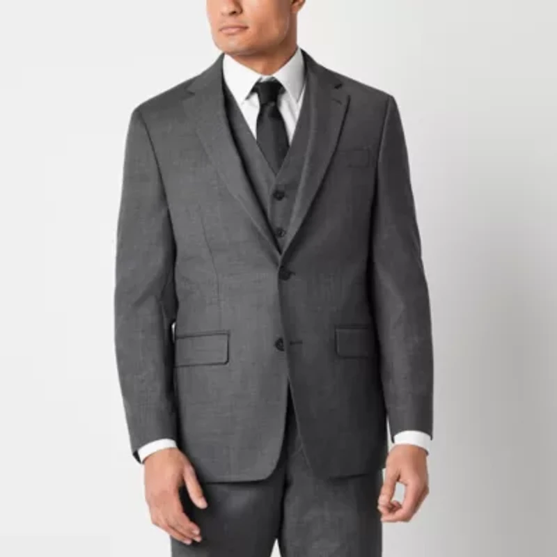 Collection By Michael Strahan Sharkskin Mens Modern Fit Suit Jacket