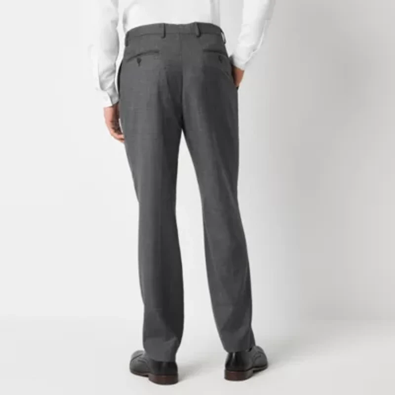 Collection By Michael Strahan Sharkskin Mens Modern Fit Flat Front Suit Pant