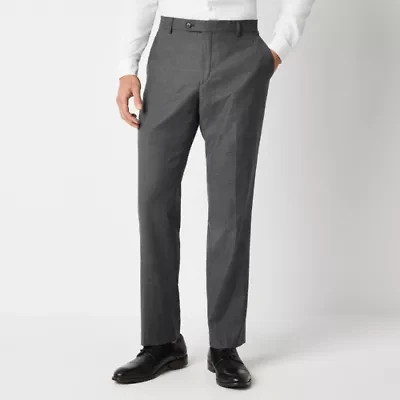 Collection By Michael Strahan Sharkskin Mens Modern Fit Flat Front Suit Pant