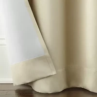 Broadhaven Geneva Solid Grommet Top Blackout Single Curtain Panel