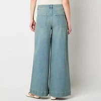 a.n.a Tall Womens Low Rise Wide Leg Jean