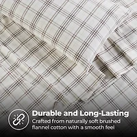 SUPERIOR® Plaid Cotton Flannel Rustic Warm Deep Pocket Sheet Set