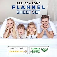 SUPERIOR® Plaid Cotton Flannel Rustic Warm Deep Pocket Sheet Set