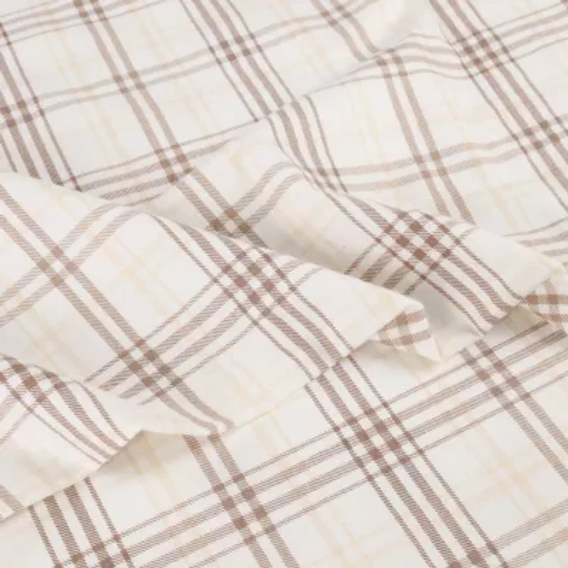 SUPERIOR® Plaid Cotton Flannel Rustic Warm Deep Pocket Sheet Set