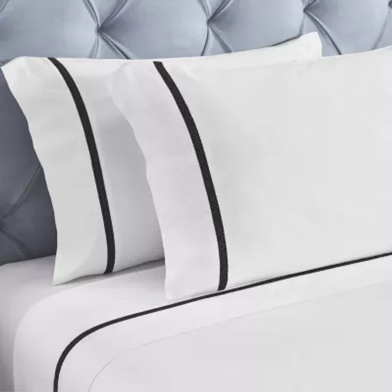 SUPERIOR® Riverton Cotton Cross Stitch Embroidery 320tc Deep Pocket Sheet Set