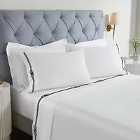 SUPERIOR® Moonlawn Cotton Elegant Embroidery 320tc Deep Pocket Sheet Set