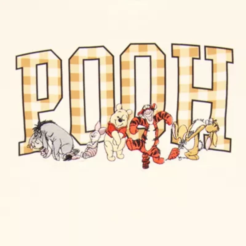 Hundred Acre Woods Baby Tee Womens Juniors Crew Neck Short Sleeve Fitted Winnie The Pooh Graphic T-Shirt