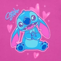 Airbrush Stitch Boyfriend Tee Womens Juniors Crew Neck Short Sleeve Graphic T-Shirt