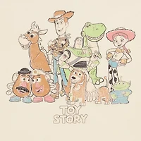 Boyfriend Tee Womens Juniors Crew Neck Short Sleeve Loose Fit Toy Story Graphic T-Shirt
