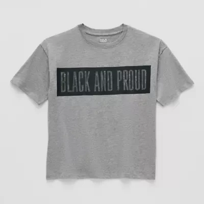 Hope & Wonder Black History Month And Proud Little Big Kid Unisex Crew Neck Short Sleeve T-Shirt