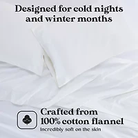 SUPERIOR® Solid Cotton Flannel Heavyweight Warm Pillowcase