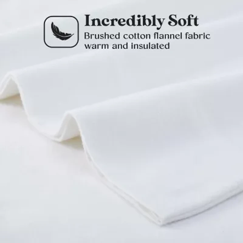SUPERIOR® Solid Cotton Flannel Heavyweight Warm Pillowcase