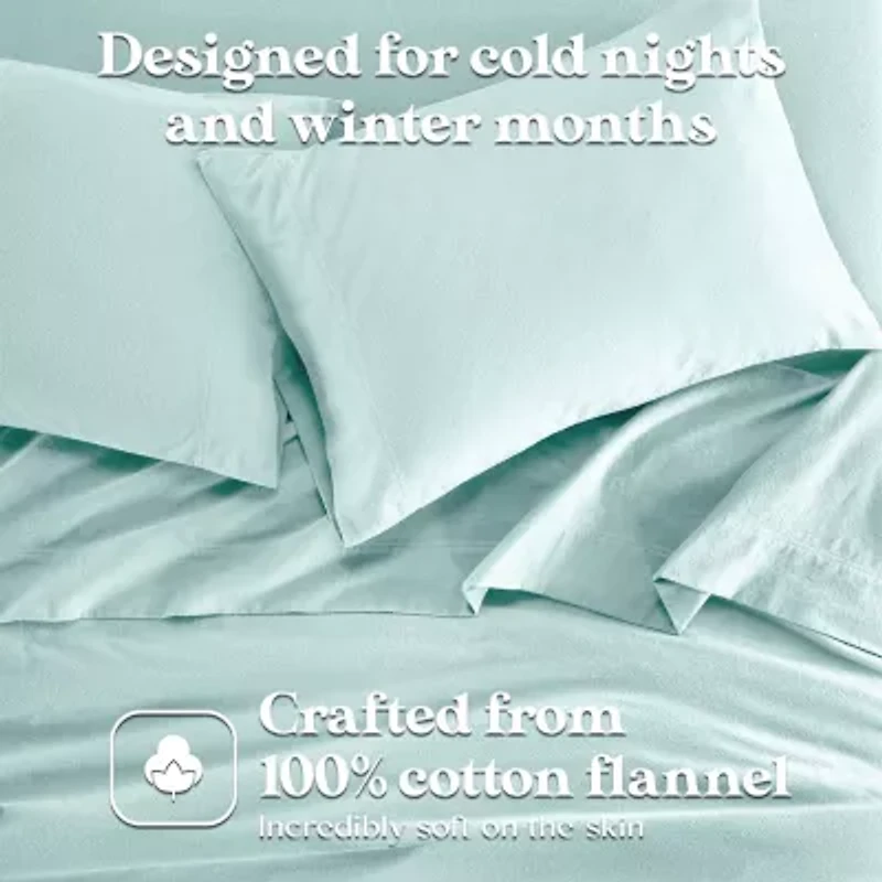 SUPERIOR® Solid Cotton Flannel Heavyweight Warm Pillowcase