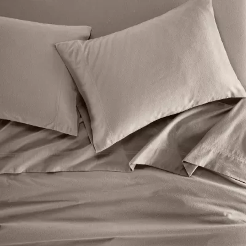 SUPERIOR® Rome Cotton Flannel Solid Warm Deep Pocket Sheet Set