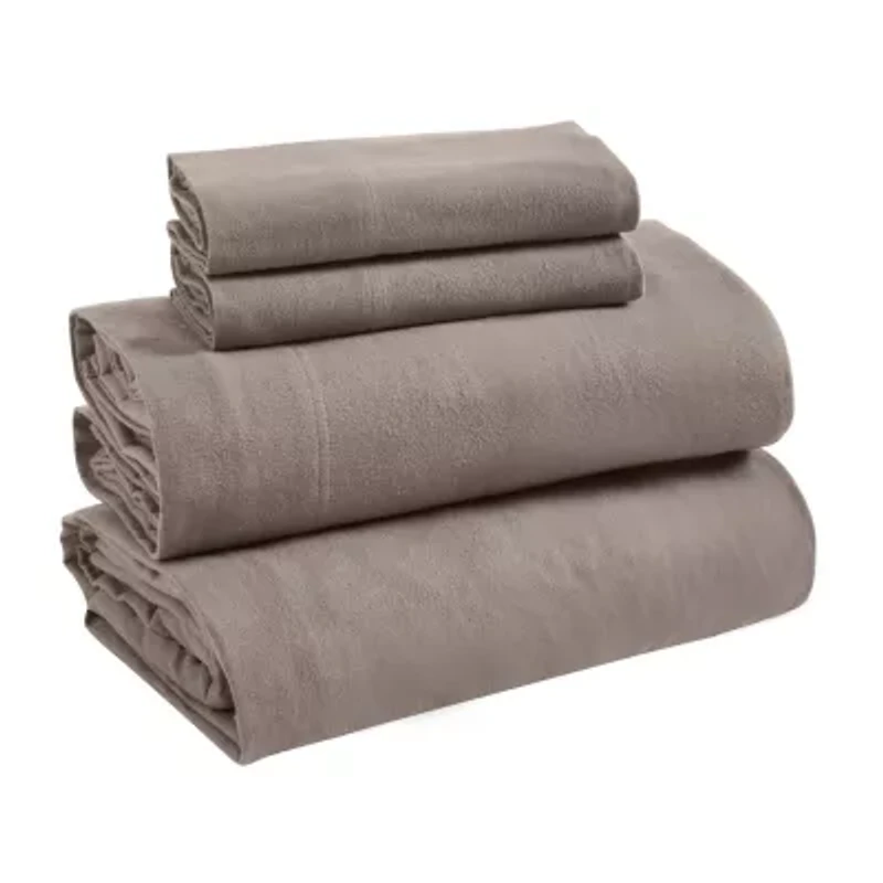 SUPERIOR® Rome Cotton Flannel Solid Warm Deep Pocket Sheet Set