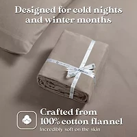 SUPERIOR® Rome Cotton Flannel Solid Warm Deep Pocket Sheet Set