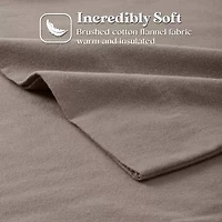 SUPERIOR® Rome Cotton Flannel Solid Warm Deep Pocket Sheet Set