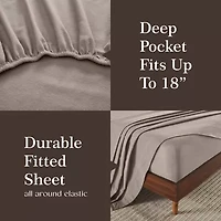 SUPERIOR® Rome Cotton Flannel Solid Warm Deep Pocket Sheet Set