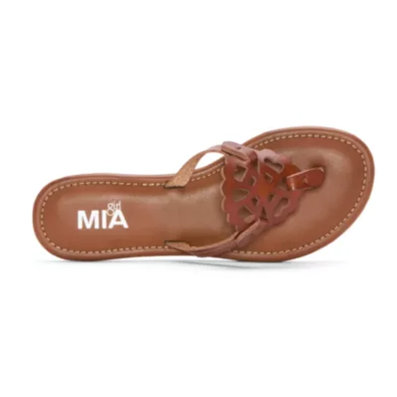 Mia Girl Womens Neutrals Flip-Flops
