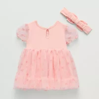 Disney Baby Girls Short Sleeve Minnie Mouse A-Line Dress