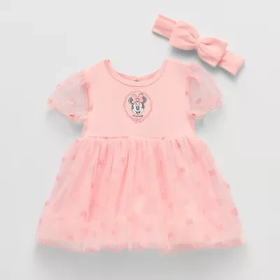 Disney Baby Girls Short Sleeve Minnie Mouse A-Line Dress