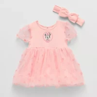 Disney Baby Girls Short Sleeve Minnie Mouse A-Line Dress