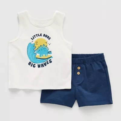 Okie Dokie Baby Boys 2-pc. Short Set