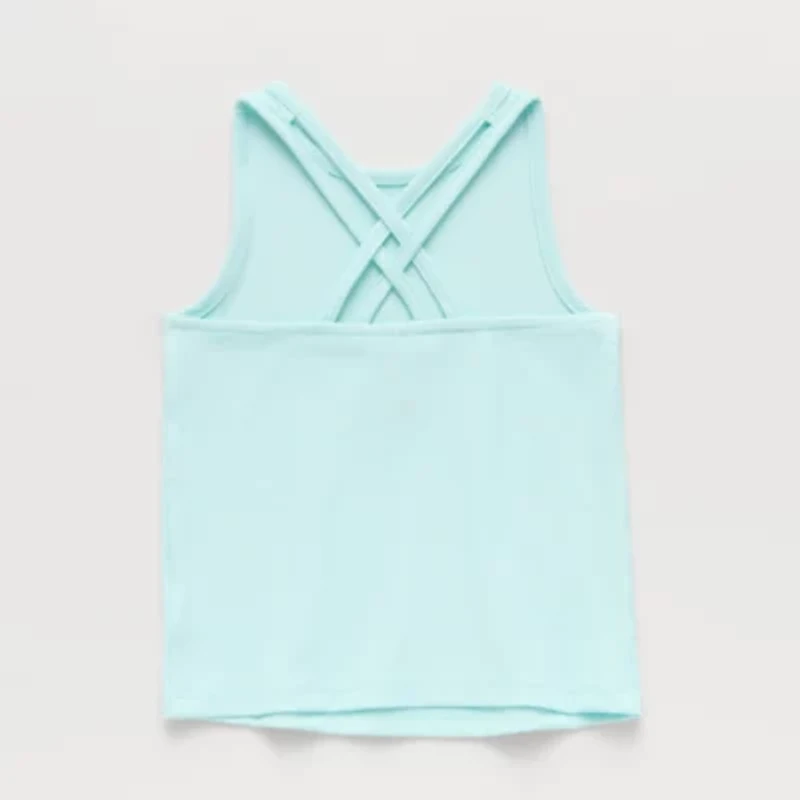 Okie Dokie Active Toddler & Little Girls Crew Neck Sleeveless Tank Top
